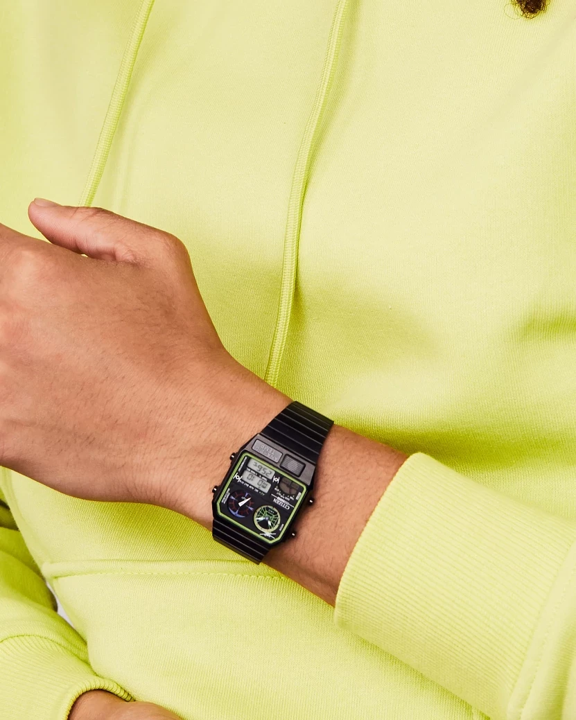 Trench Run Black Dial Stainless Steel Bracelet JG2109-50W | CITIZEN